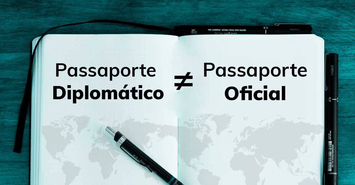 Passaporte Diplomático é diferente de Passaporte Oficial